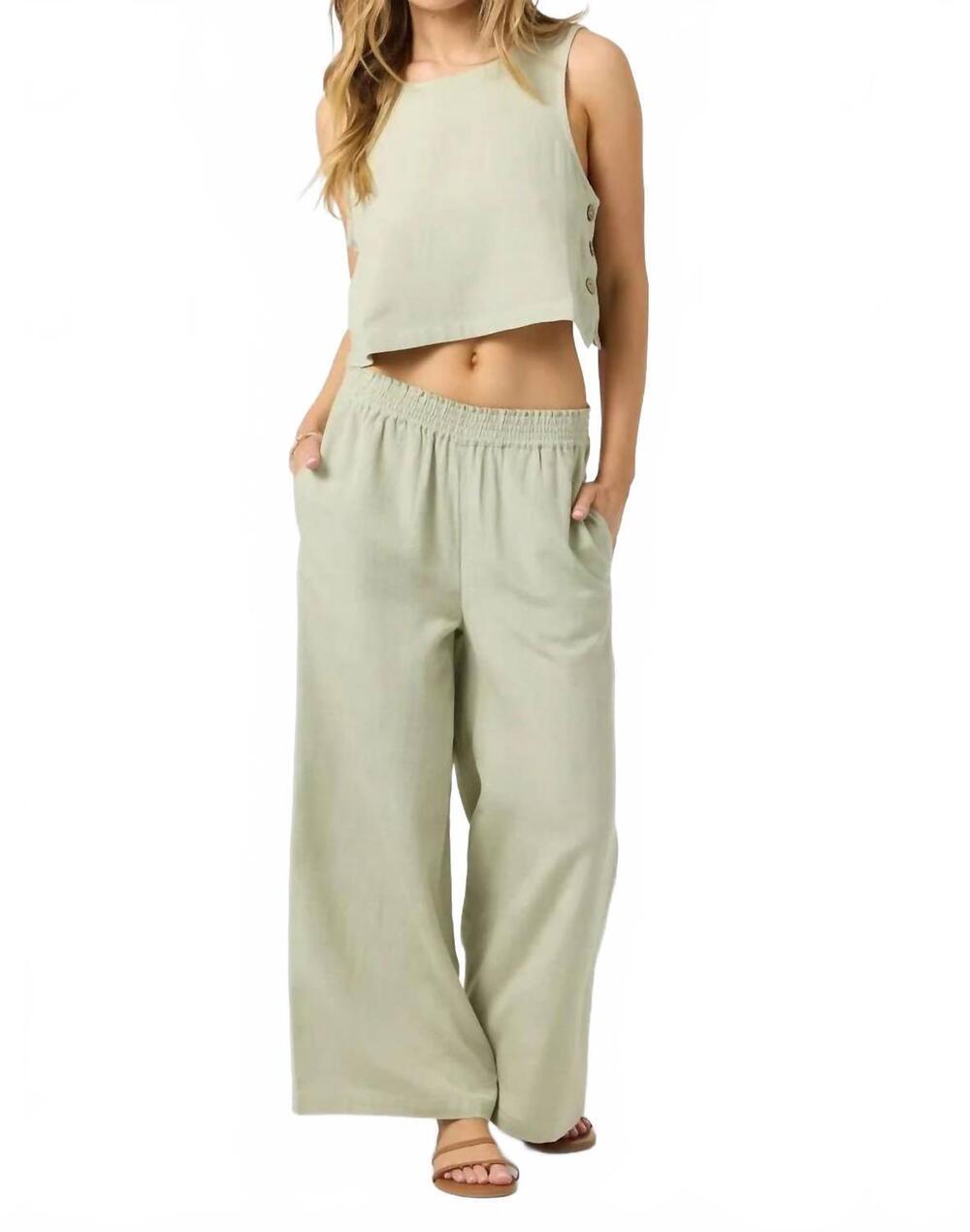 NEW O'NEILL sanders 2 wide leg pants in desert sage